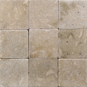4x4 Seagrass Tumbled Limestone Tile